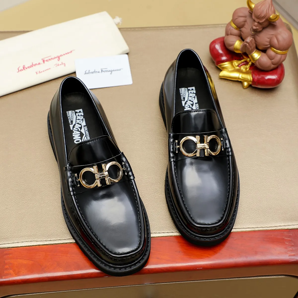 Men's shoes 💰500 Ferragamo [Ferragamo] top imported suit men's shoes 💯Original copy of the official website, product materials: selected imported embossed calfskin + luxury hardware buckle accessories ~ imported water-dyed cow 🐂 leather lining. Strong three-dimensional visual effect, original combination outsole, multiple colors available😘 Size: 38-44 (.45.46.4. Customized)